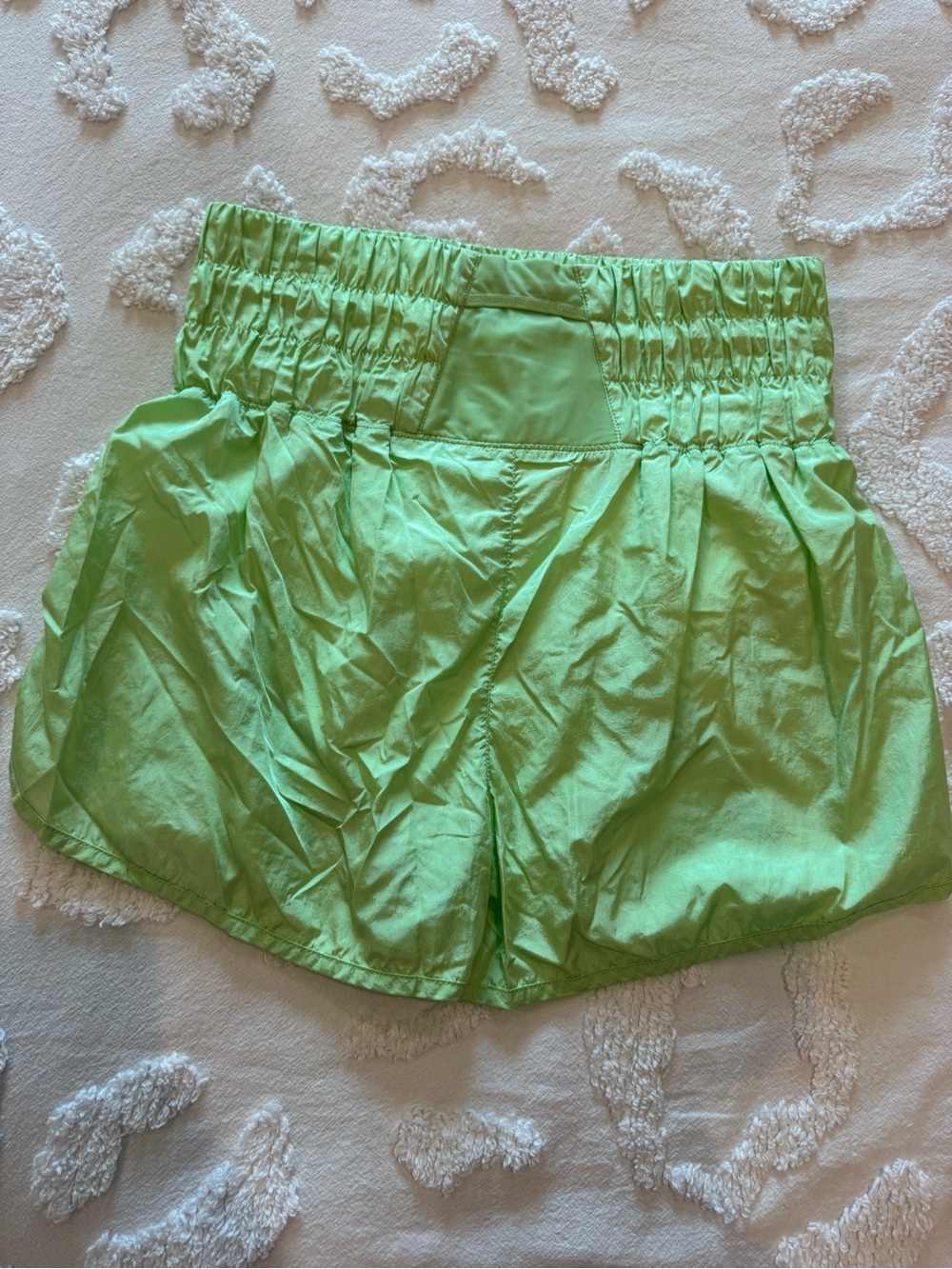 FP Movement by Free People Light Green Smocked Waist Athletic Shorts - Picture 4 of 4